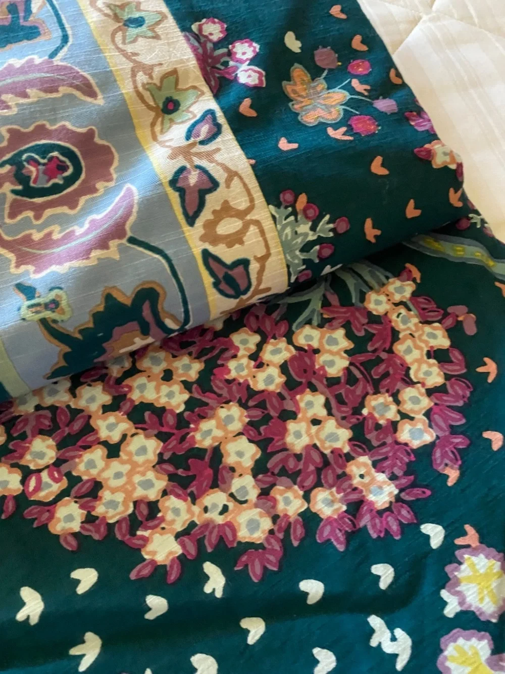 ANTHROPOLOGIE  DARBY DUVET QUEEN W/Q SHAMS 2 EA W/ CURTAINS SET OF 2 EA ALL NEW
